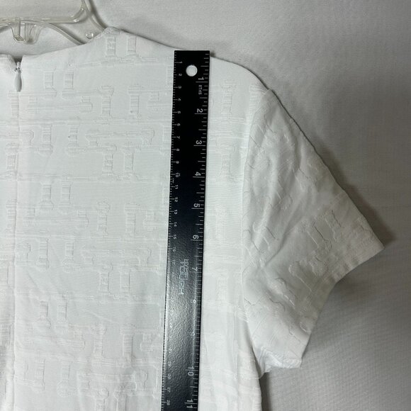 J McLaughlin ladies dress White Catalina Cloth large textured knit capsule day - Picture 4 of 10